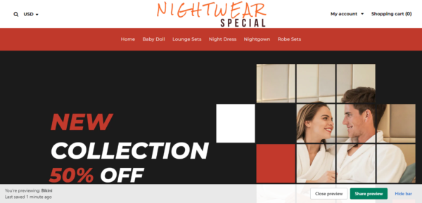 Nightwear Dropshipping Store