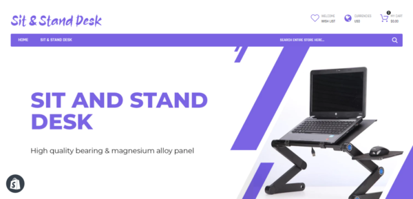Sit & Stand Desk Dropshipping Store