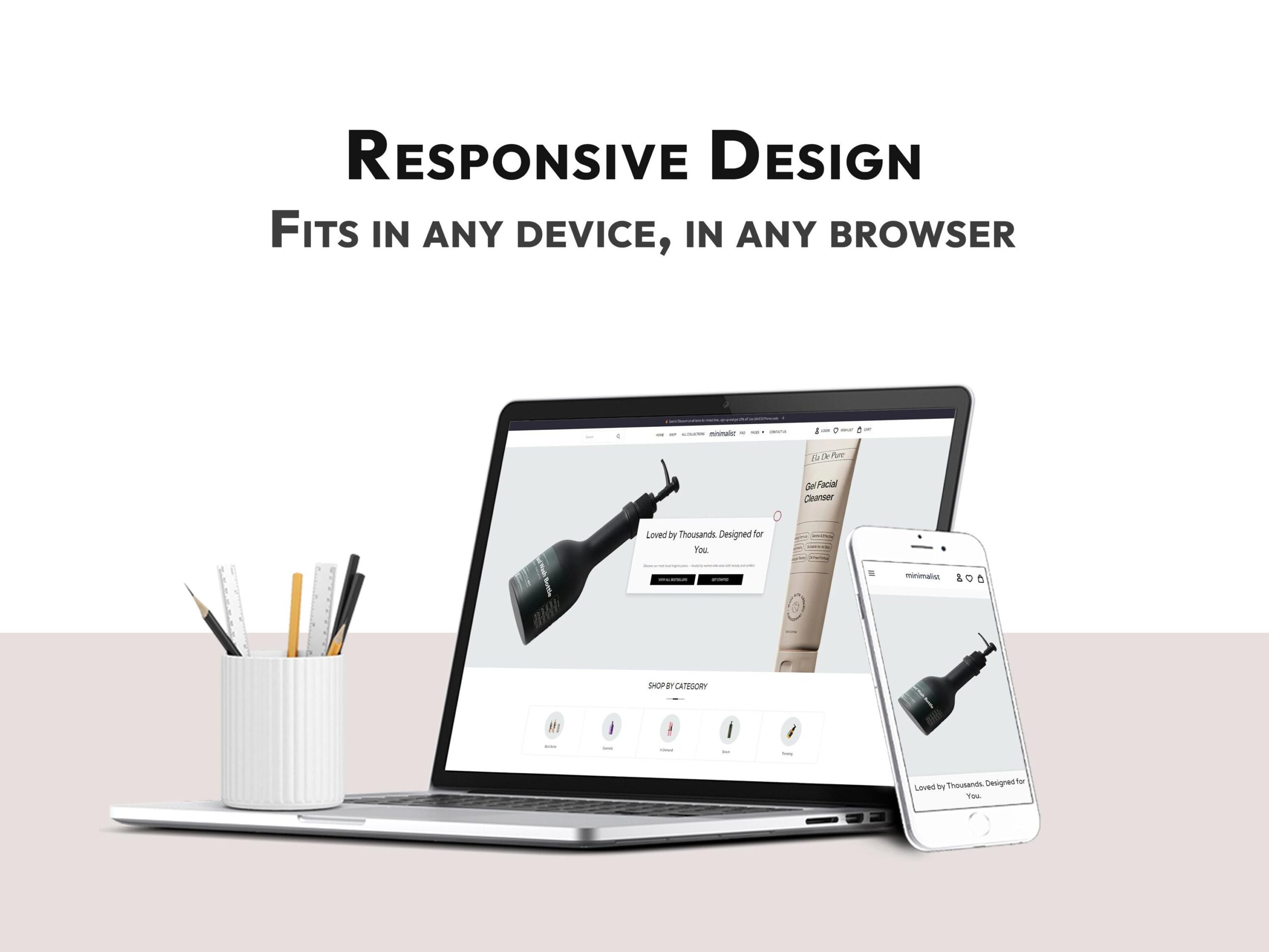 Cosmetic Shopify Theme | Responsive Design | Fast Loading | Easy Setup | Free Installation | Lifetime Free Support | Exclusive